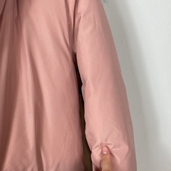 J. Crew Crewcuts Dusty Pink down puffer parka jacket fur hood trim - Picture 12 of 14
